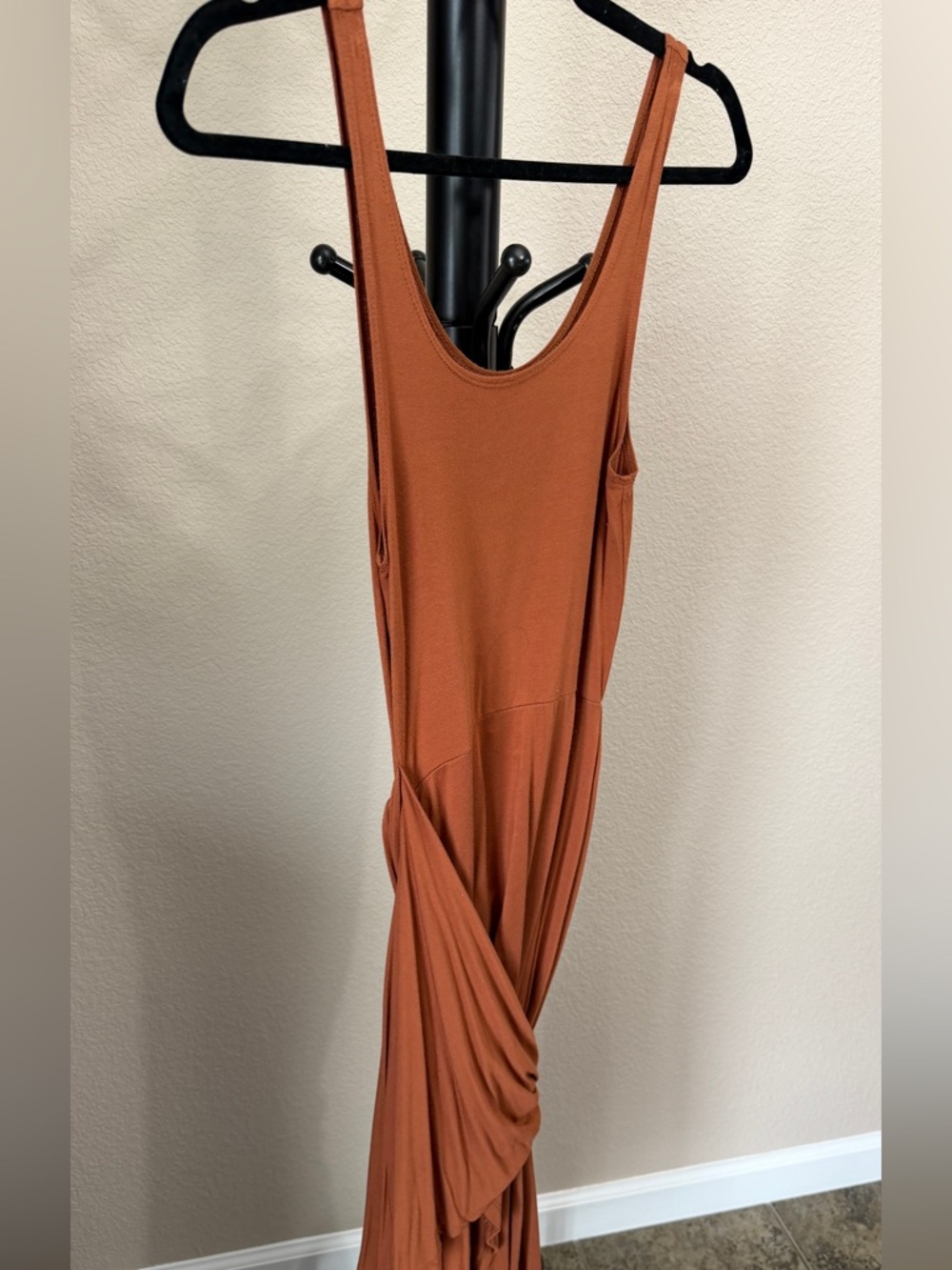 Rust Orange Wrap Dress